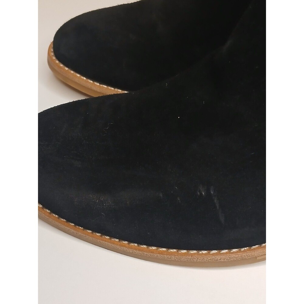 PAUL GREEN Sz 5.5 Sante Soft Black Suede Stretch Panel Zip-up Bootie Western - Picture 6 of 16